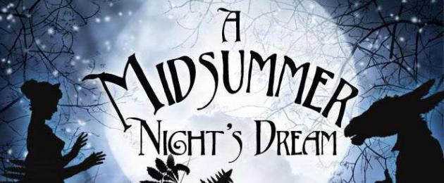 Уильям Шекспир «Сон в летнюю ночь (A Midsummer Night's Dream). Уильям шекспир - сон в летнюю ночь Чтение шекспира сон в летнюю ночь
